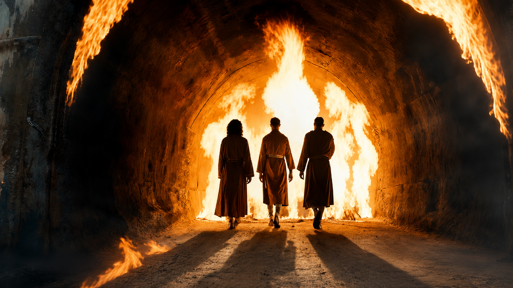 3 men in the fire